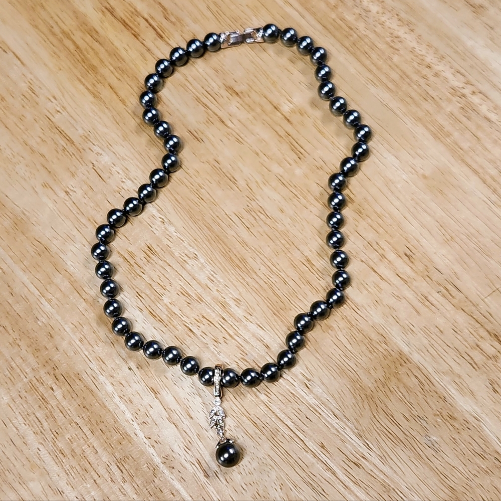 Blue/Gray Pearl Necklace